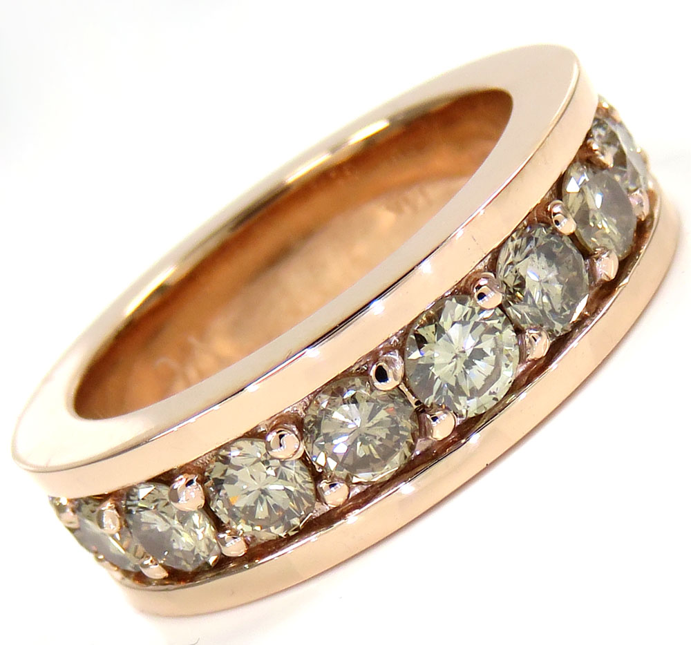 14k rose white or yellow 20 pointer diamond eternity band 4.18ct - Image 2