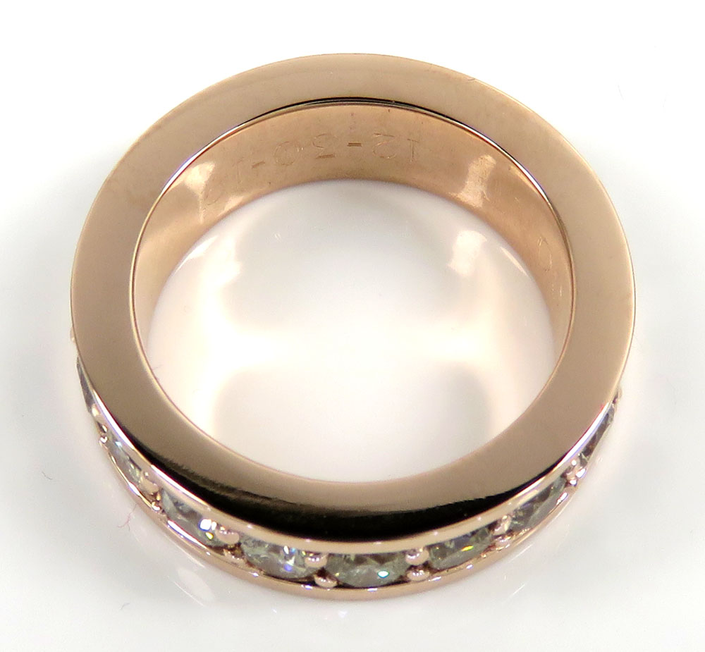 14k rose white or yellow 20 pointer diamond eternity band 4.18ct - Image 3