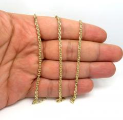 10k yellow gold solid cable link chain 22 inch 2.80mm