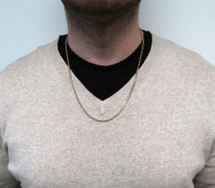 10k yellow gold solid cable link chain 22 inch 2.80mm