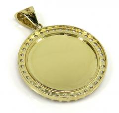 10k yellow gold medium cz picture pendant 1.20ct