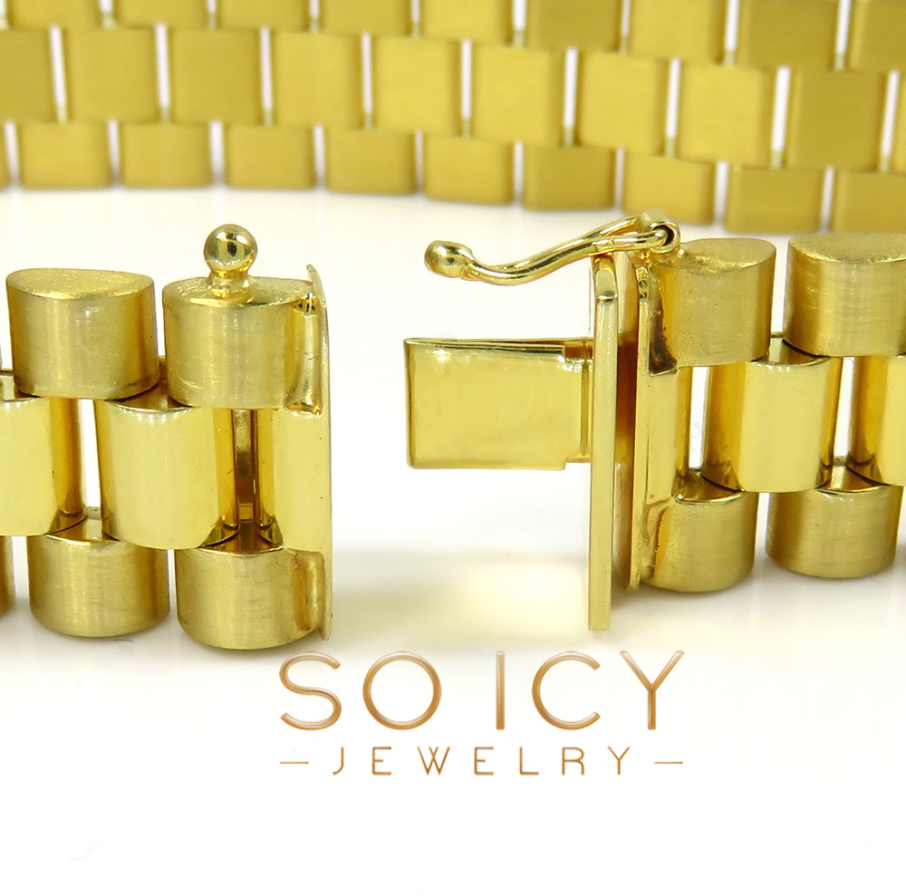 10k yellow gold presidential style bracelet 8.50