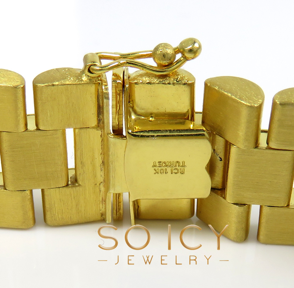 10k yellow gold presidential style bracelet 8.50
