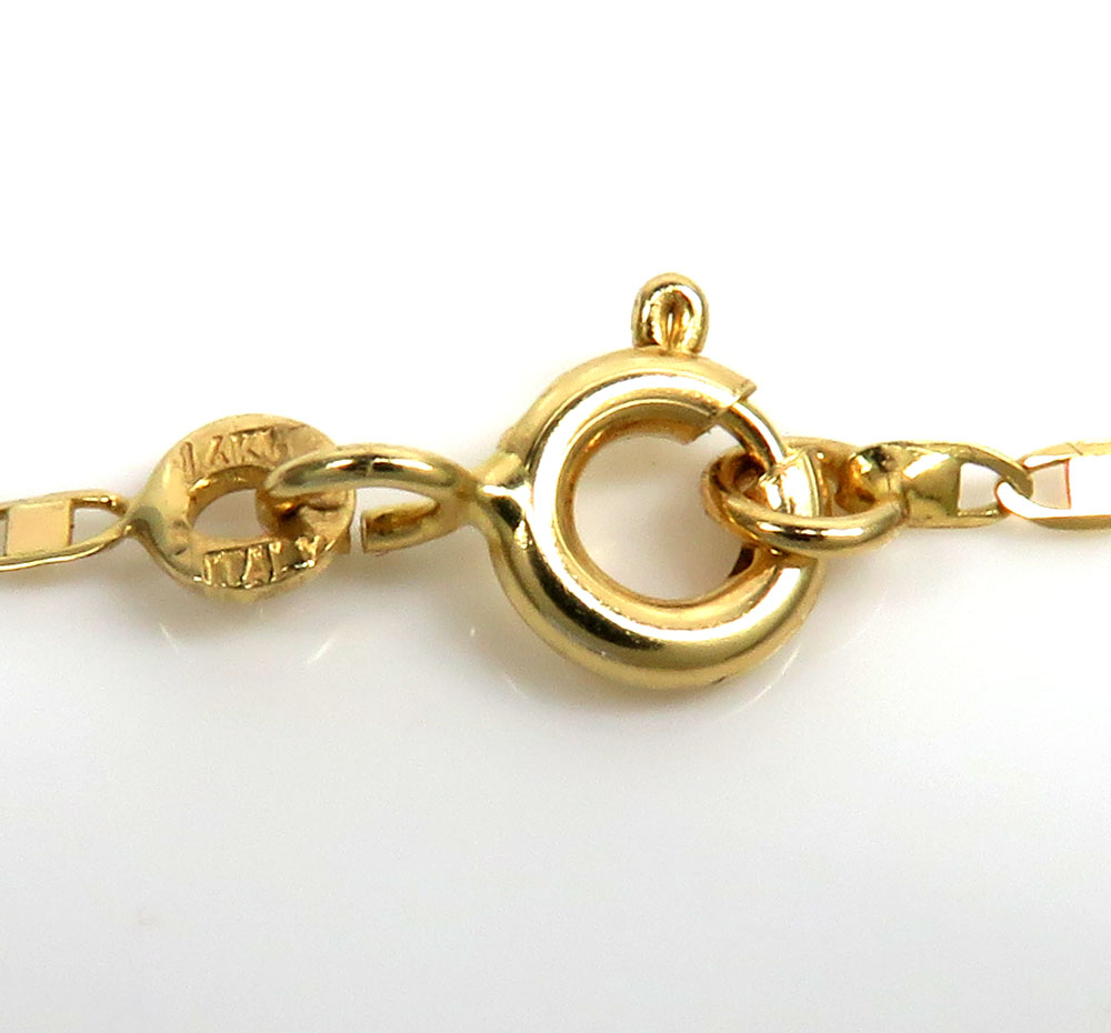 14k yellow gold kids i.d. bracelet 5-5.50
