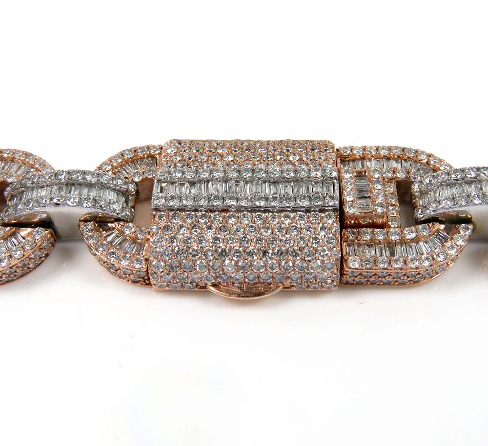 14k two tone gold baguette diamond gucci link chain 20-24