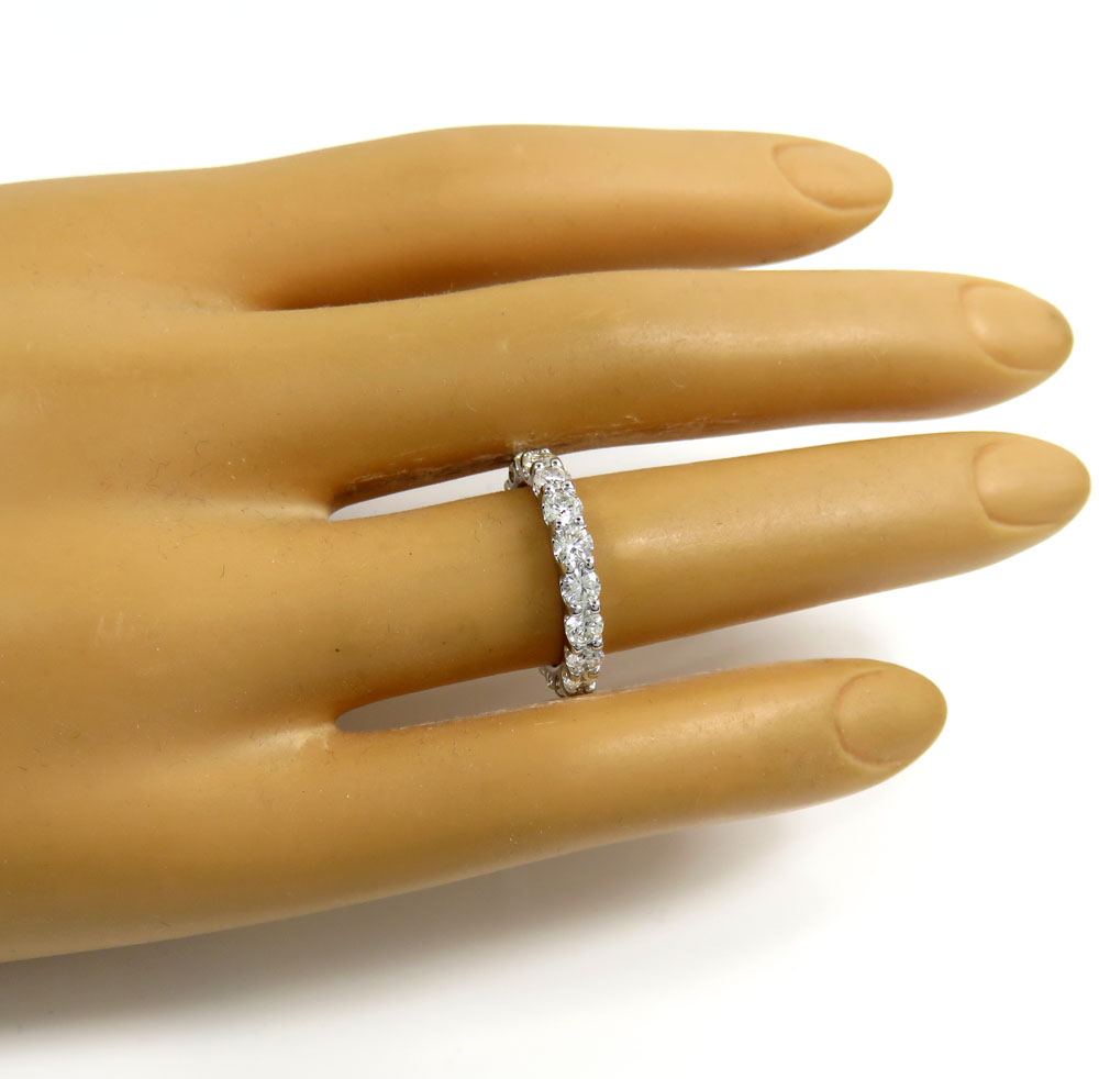 14k white gold 10 pointer eternity diamond wedding band 2.00ct - Image 4