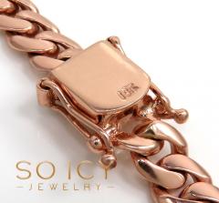 10k rose gold solid thick miami chain 16-30 inch 8mm
