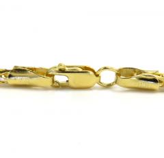 14k yellow gold skinny solid wheat chain 20-24