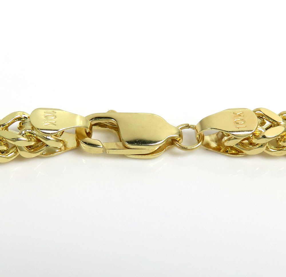 10k yellow gold franco bracelet 8.50 inch 4.80mm