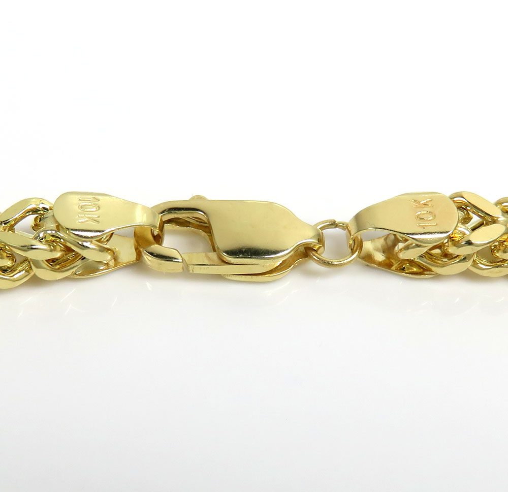 10k yellow gold franco bracelet 8.50 inch 4.80mm - Image 4