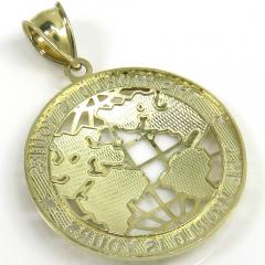 10k yellow gold medium the world is yours pendant 