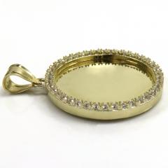 10k yellow gold small cz picture pendant 0.50ct