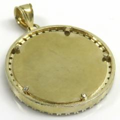 10k yellow gold small cz picture pendant 0.50ct