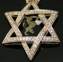 1.00ct 14k yellow gold diamond star of david pendant