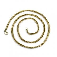 14k yellow gold hollow box franco chain 18-24