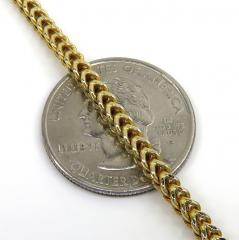 14k yellow gold hollow box franco chain 18-24