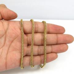 14k yellow gold hollow box franco chain 18-24