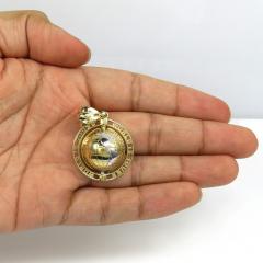 14k yellow gold the world is yours spinning globe small pendant 