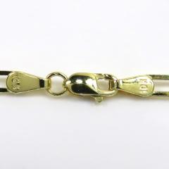 10k yellow gold solid paper clip chain 16-22 inch 3mm
