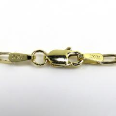 10k yellow gold skinny hollow paper clip chain 16-22 inch 2.20mm 