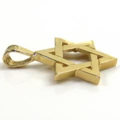 14k yellow gold mini jewish star of david pendant