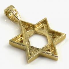 14k yellow gold mini jewish star of david pendant