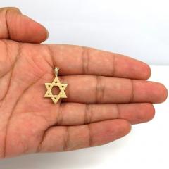 14k yellow gold mini jewish star of david pendant