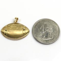 14k yellow gold small foot ball pendant 