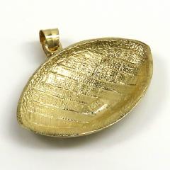 14k yellow gold small foot ball pendant 