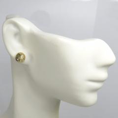 14k yellow gold diamond cut 7.8mm sphere earrings