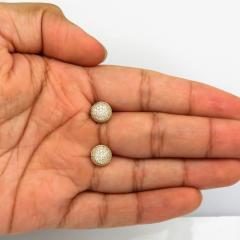 10k yellow gold 8.8mm cz sphere earrings 1.00ct