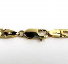 10k yellow gold solid tiger eye bracelet 8.75