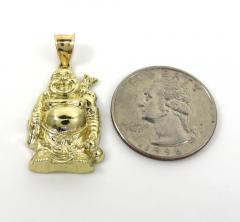 10k yellow gold small fat buddha pendant 