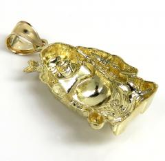 10k yellow gold small fat buddha pendant 