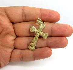 10k yellow gold large nugget cross 