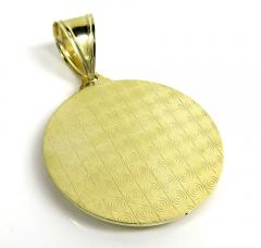 10k yellow gold medium santa barbara red cz pendant 0.10ct