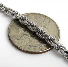 925 white sterling silver rope link chain 20-26 inch 3.80mm