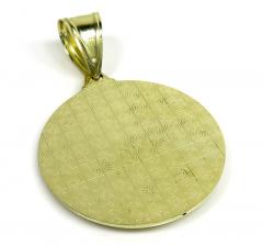 10k yellow gold diamond cut medium hanging jesus pendant 