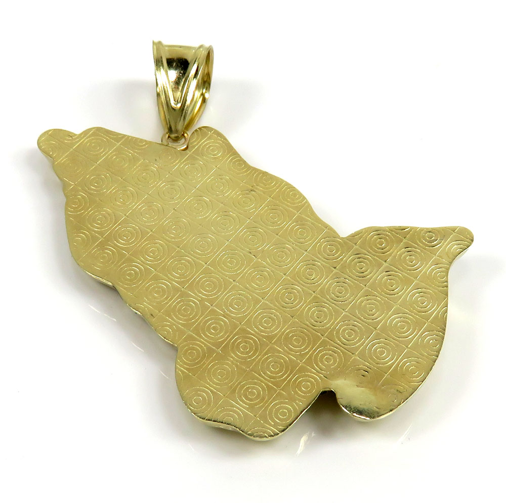 10k yellow gold large praying hands pendant - Image 4