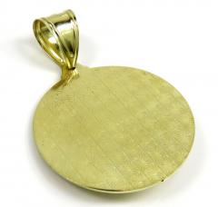 10k yellow gold diamond cut medium jesus face pendant 