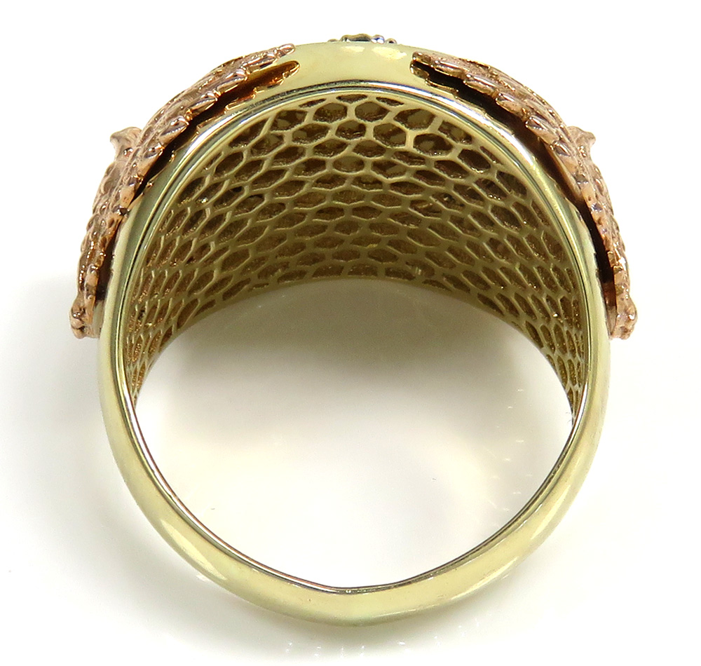 14k tri color gold american eagle ring 