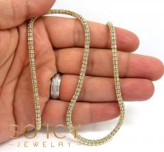 10k two tone gold diamond cut ice link chain 18-26