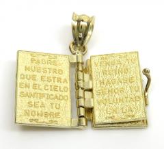 10k yellow gold mini holy bible book pendant 