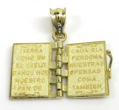 10k yellow gold mini holy bible book pendant 