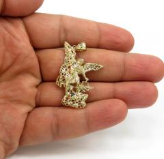 14k yellow gold small angel vs demon saint michael