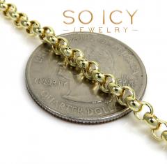 14k yellow gold circle rolo link chain 16-30 inch 3.6mm