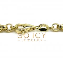 14k yellow gold circle rolo link chain 16-30 inch 3.6mm