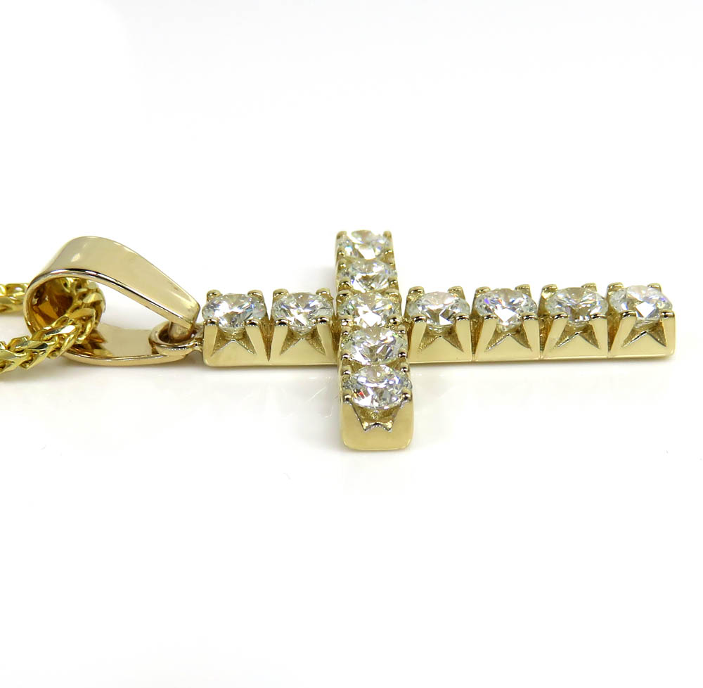 14k gold round 15 pointer si2 diamond cross 1.65ct
