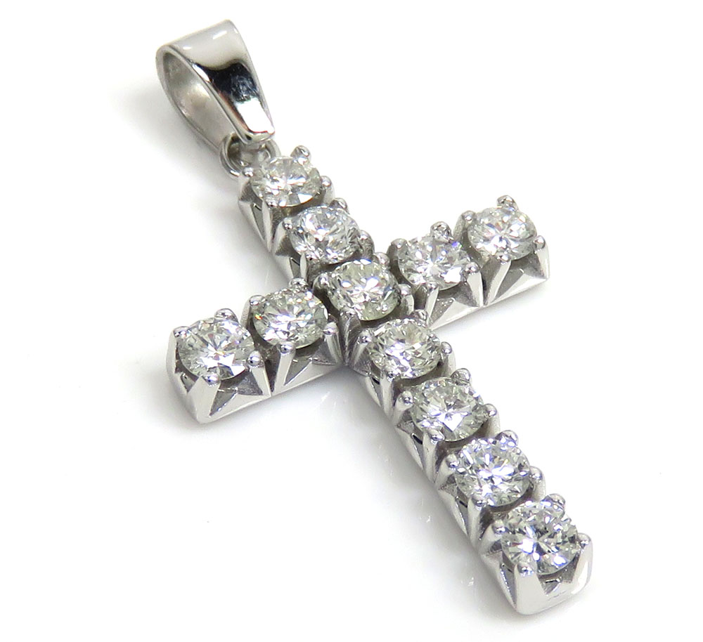 14k gold round 15 pointer si2 diamond cross 1.65ct