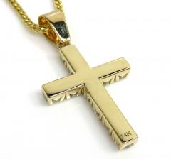14k gold round 15 pointer si2 diamond cross 1.65ct